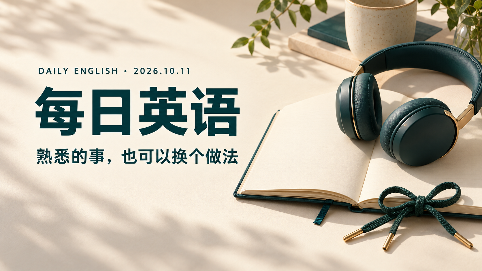 每日英语｜熟悉的事，也可以换个做法封面
