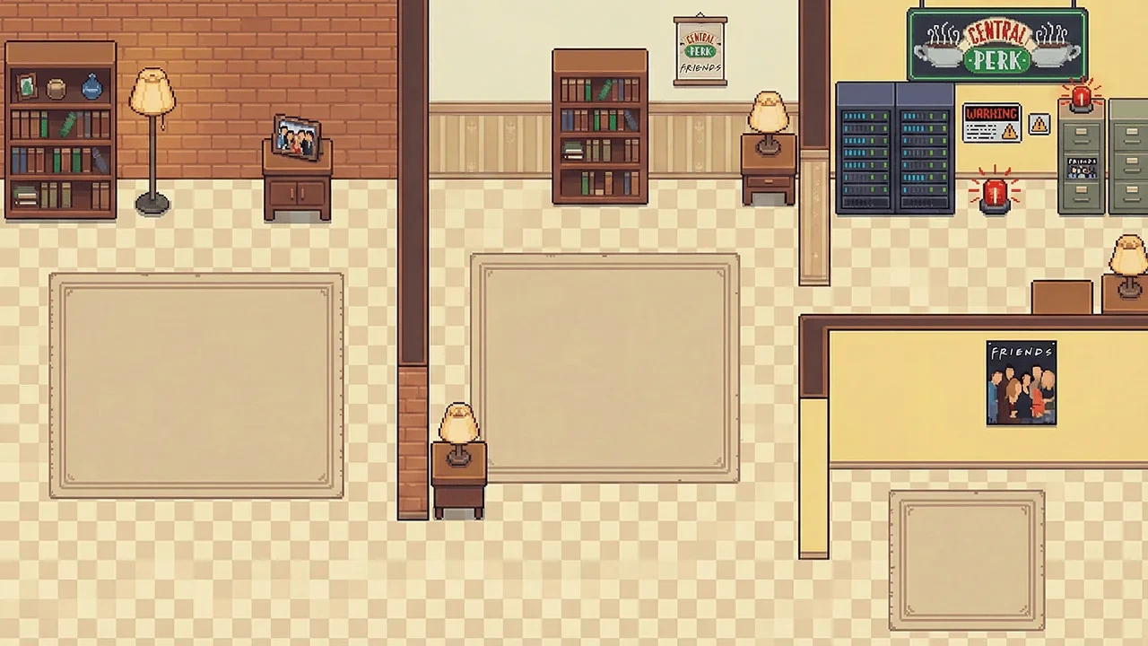 Pixel office background